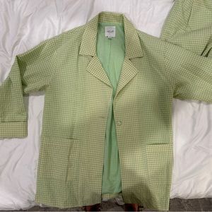 Lilet small (fits larger) checkered green jacket